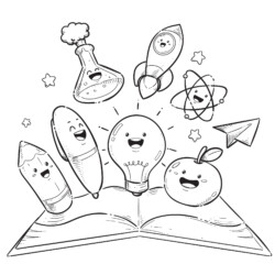 Desenho de Escola para colorir e imprimir: número 14