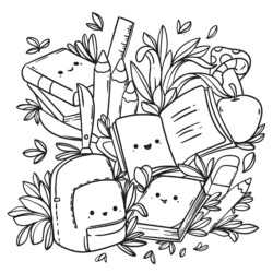 Desenho de Escola para colorir e imprimir: número 16