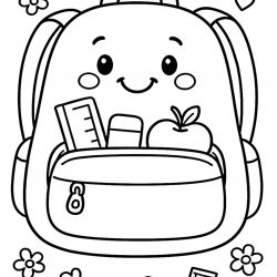 Desenho de Escola para colorir e imprimir: número 21
