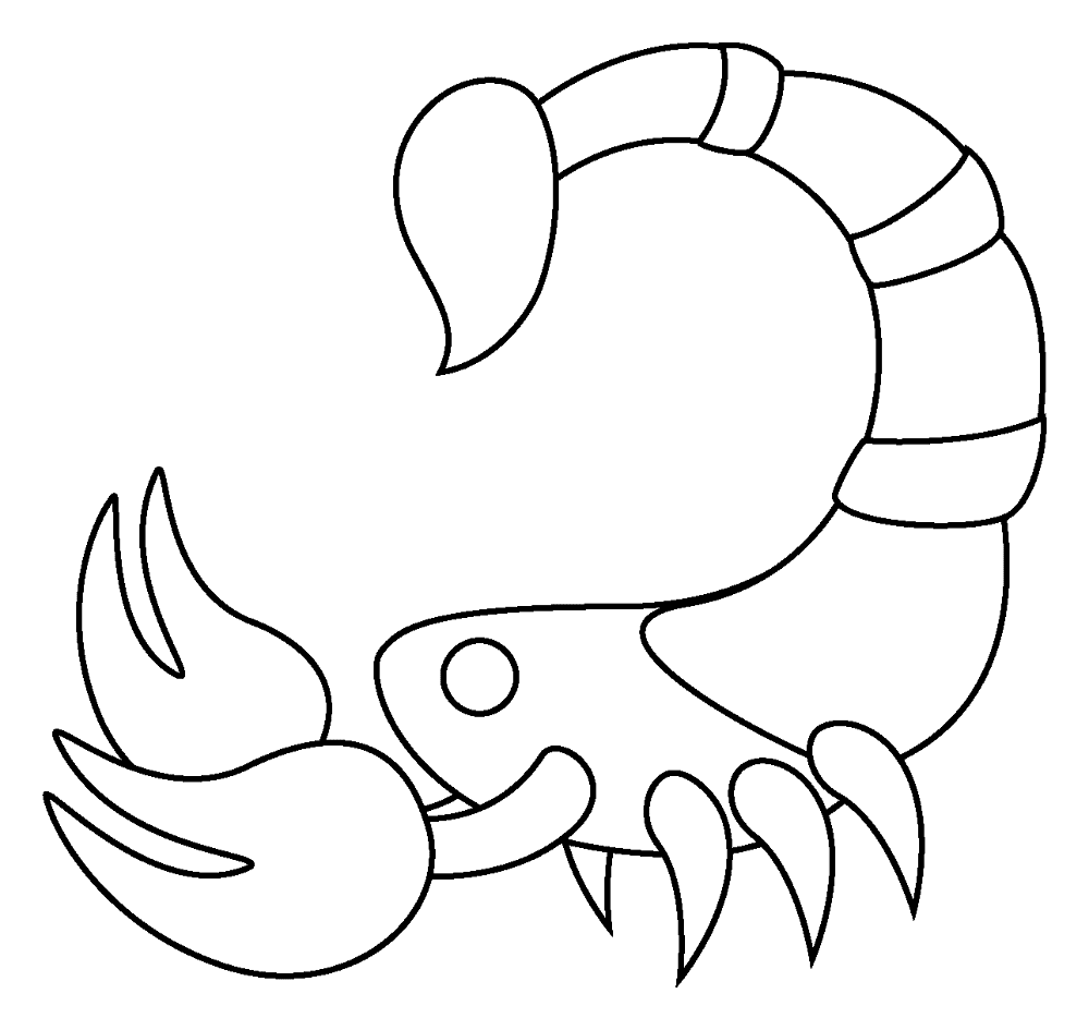 Desenho de Escorpiões para colorir e imprimir: número 5