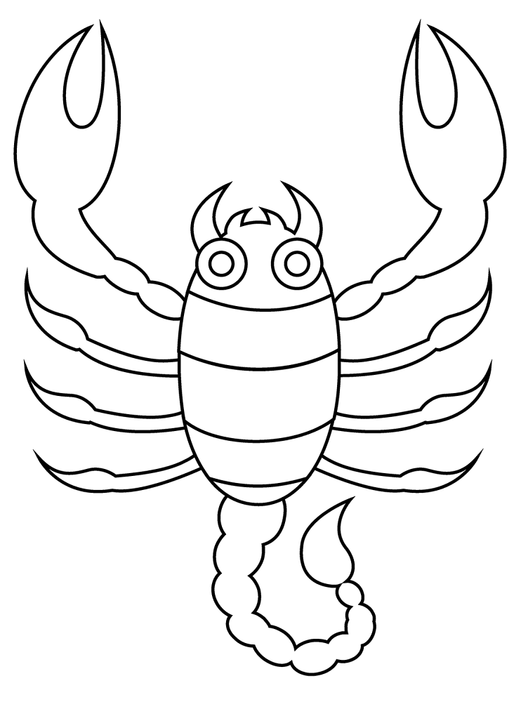 Desenho de Escorpiões para colorir e imprimir: número 6