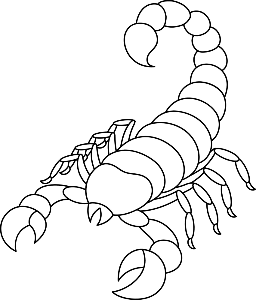 Desenho de Escorpiões para colorir e imprimir: número 8