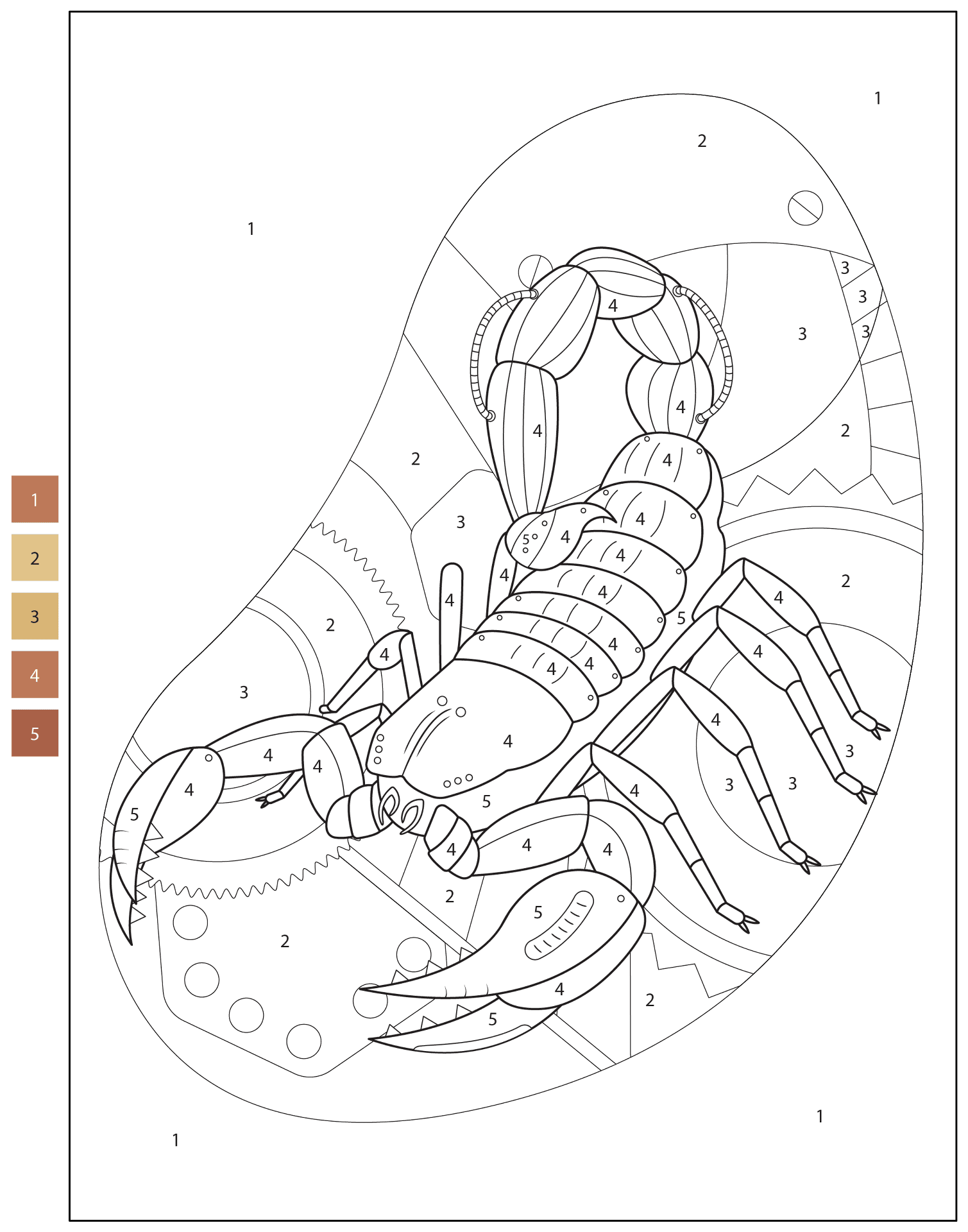 Desenho de Escorpiões para colorir e imprimir: número 11