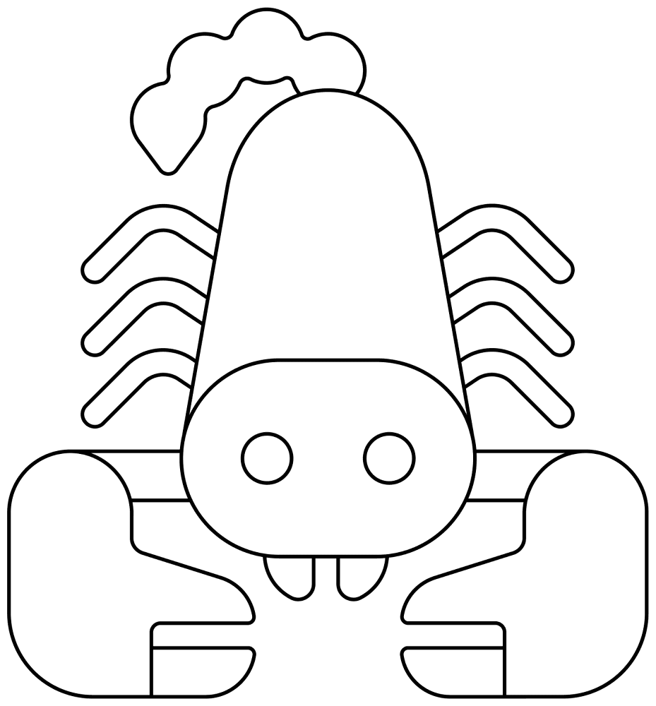 Desenho de Escorpiões para colorir e imprimir: número 14