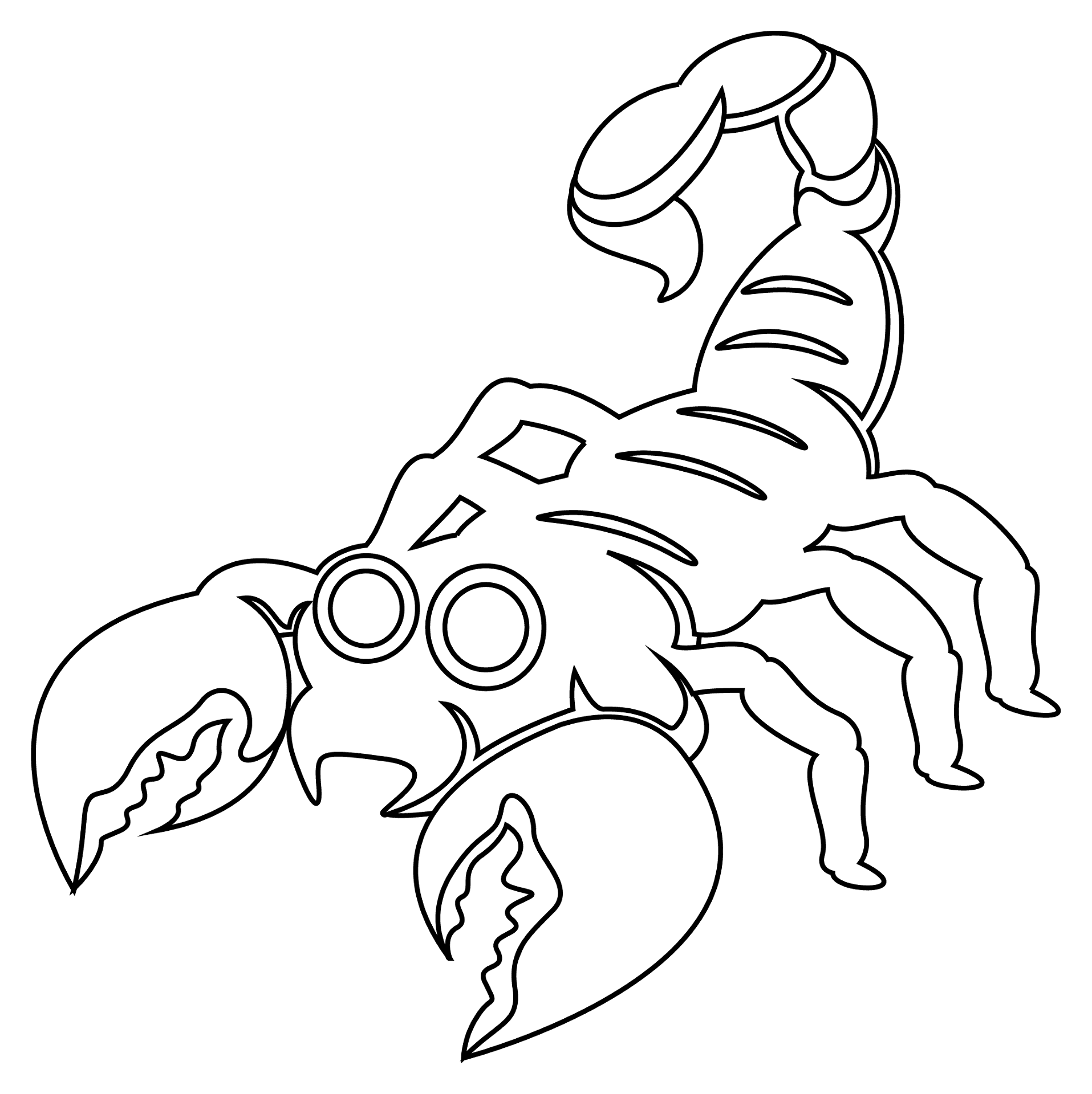 Desenho de Escorpiões para colorir e imprimir: número 15