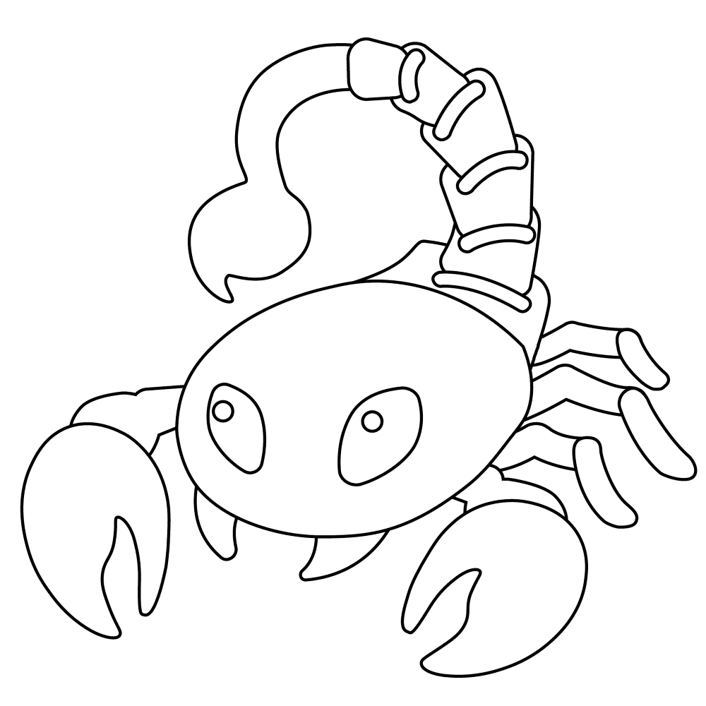 Desenho de Escorpiões para colorir e imprimir: número 16