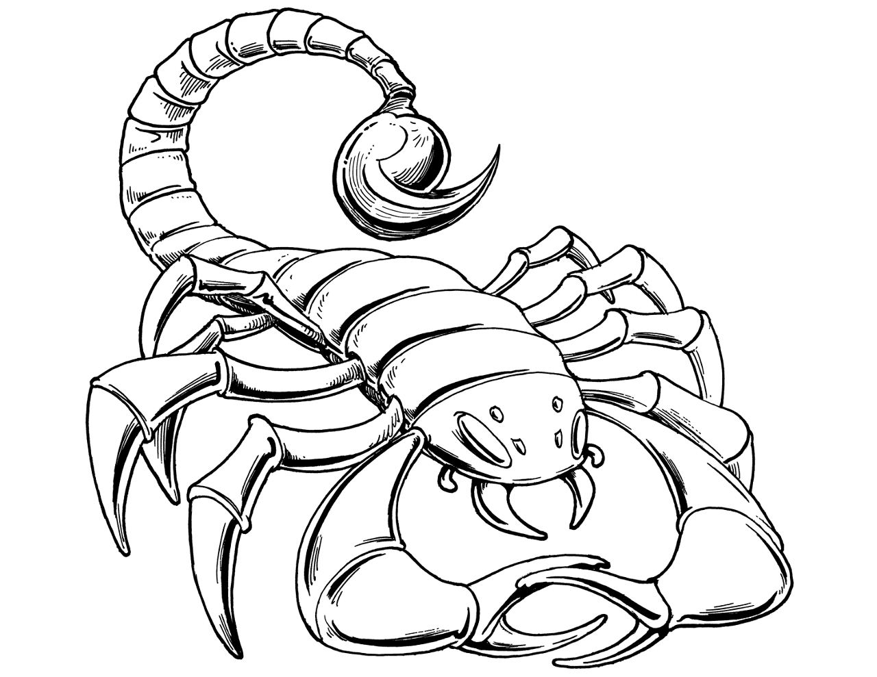 Desenho de Escorpiões para colorir e imprimir: número 23