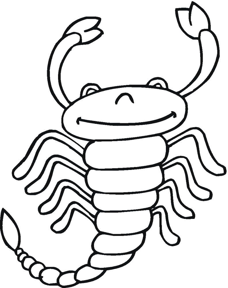 Desenho de Escorpiões para colorir e imprimir: número 26