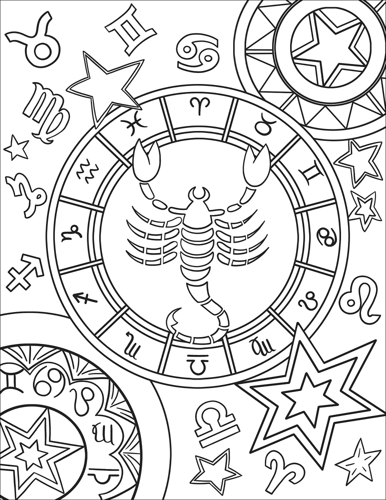 Desenho de Escorpiões para colorir e imprimir: número 33