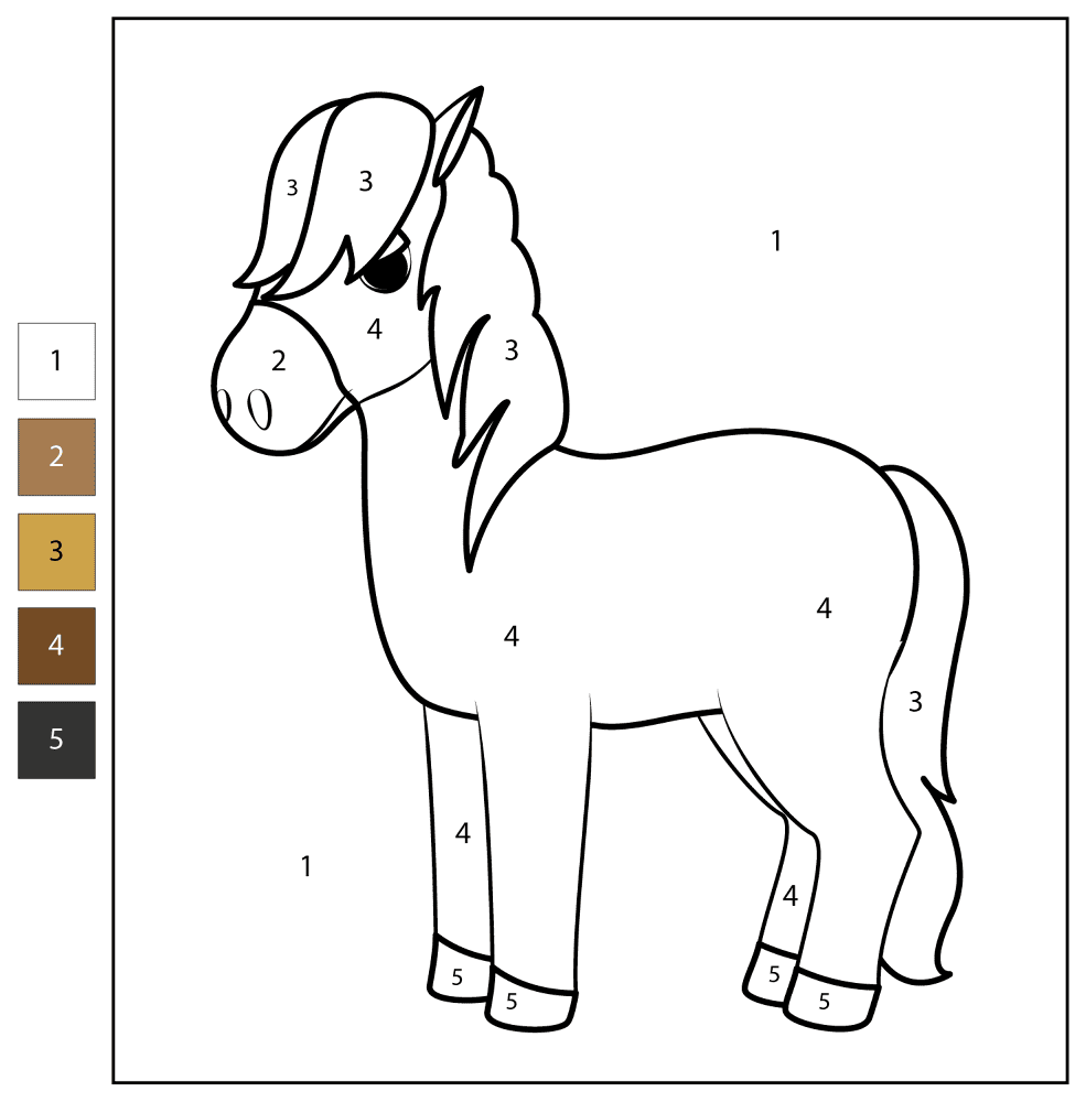 Desenho de Esportes Equestres para colorir e imprimir: número 8