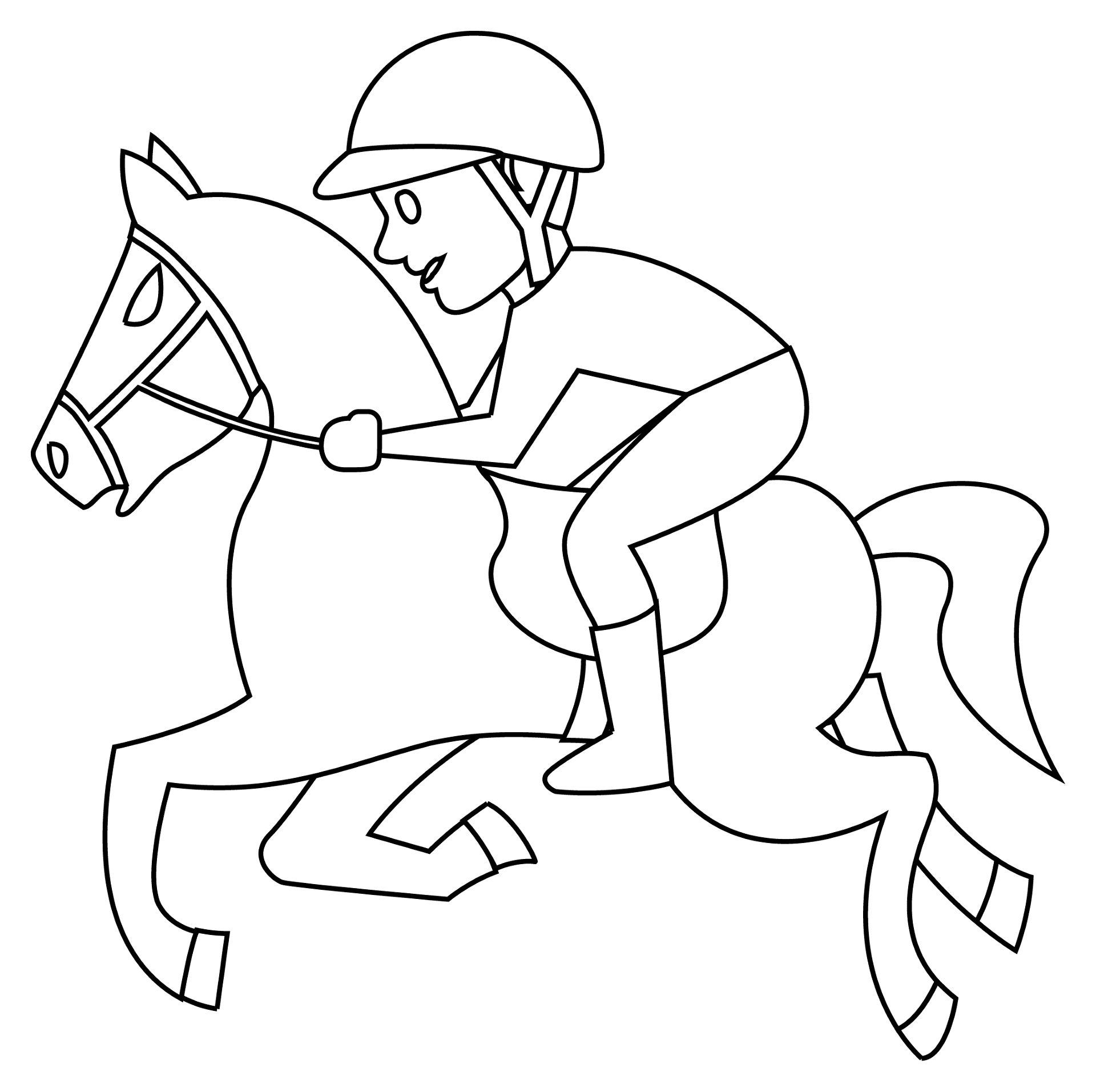Desenho de Esportes Equestres para colorir e imprimir: número 12