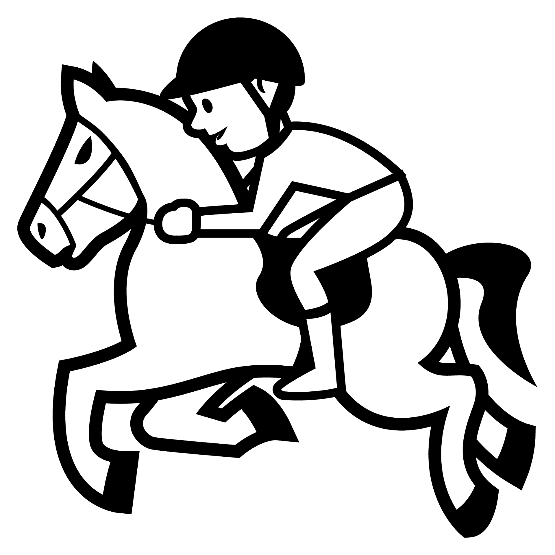 Desenho de Esportes Equestres para colorir e imprimir: número 13