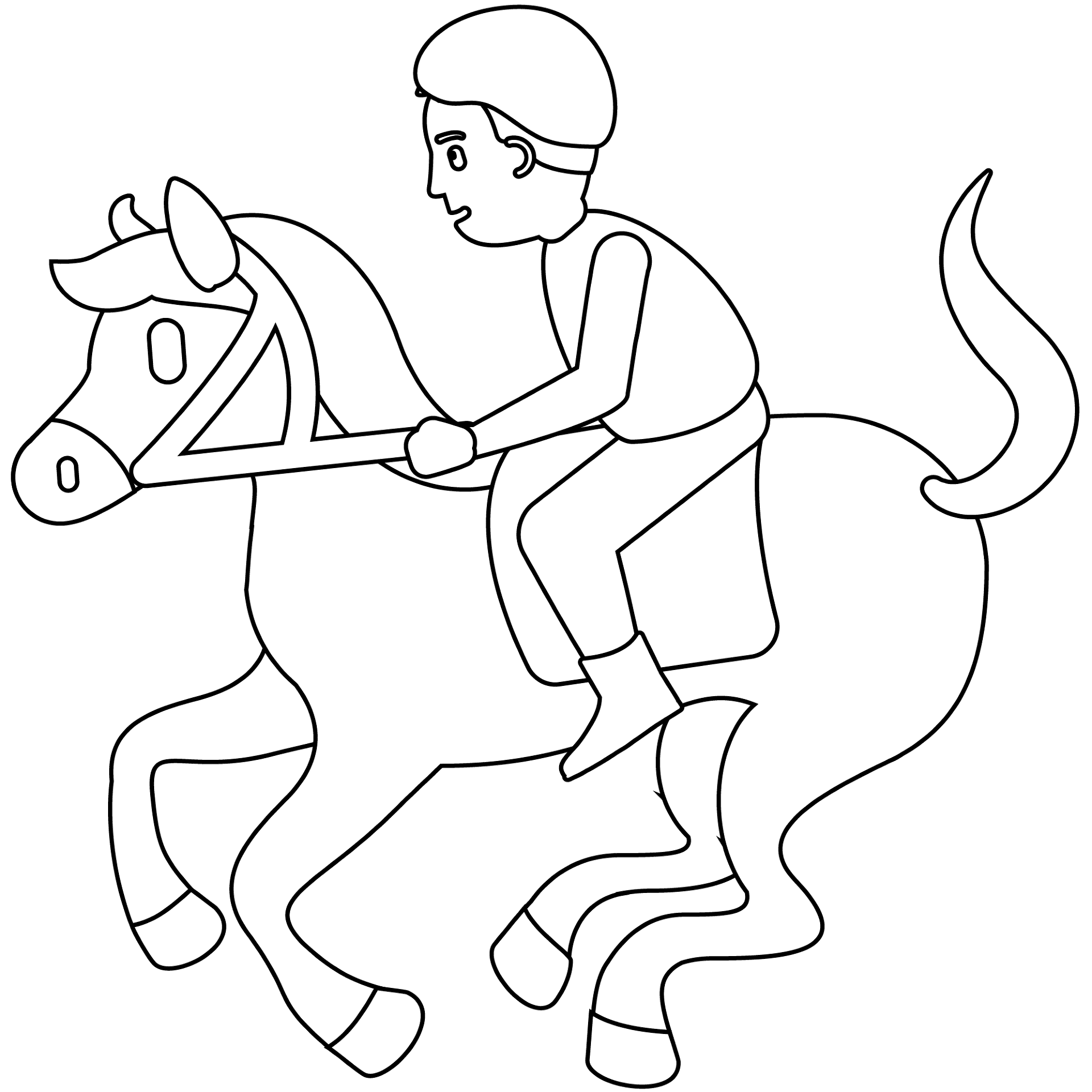 Desenho de Esportes Equestres para colorir e imprimir: número 14