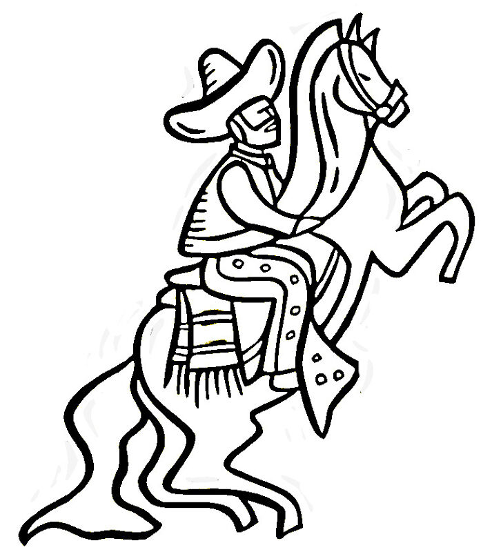 Desenho de Esportes Equestres para colorir e imprimir: número 17