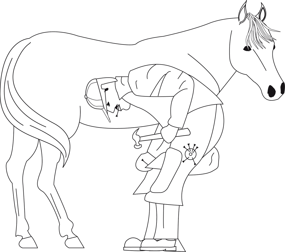 Desenho de Esportes Equestres para colorir e imprimir: número 23