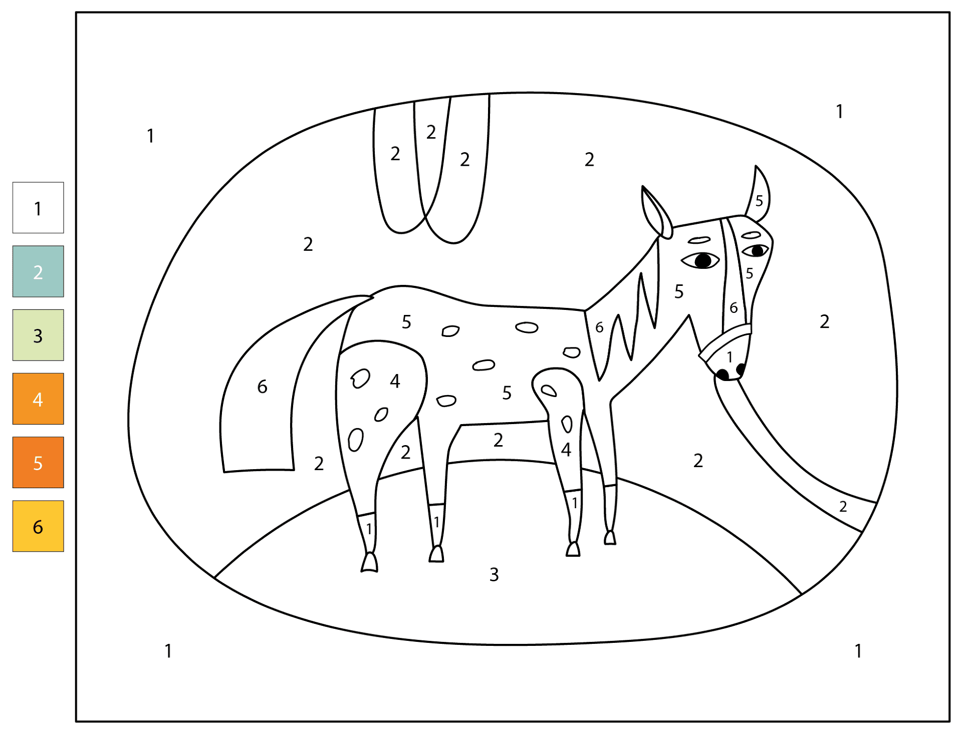 Desenho de Esportes Equestres para colorir e imprimir: número 28