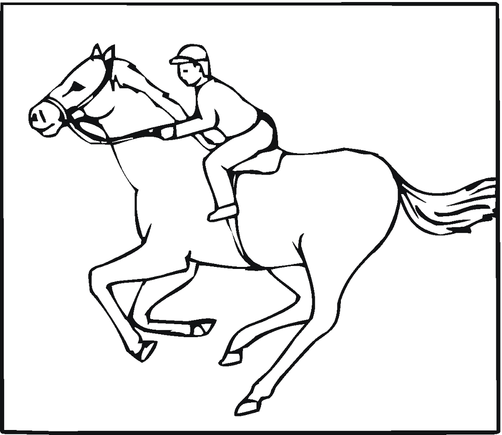 Desenho de Esportes Equestres para colorir e imprimir: número 37