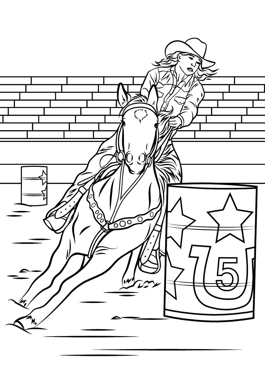 Desenho de Esportes Equestres para colorir e imprimir: número 38