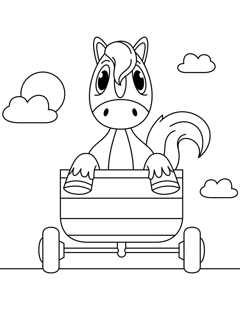 Desenho de Esportes Equestres para colorir e imprimir: número 39