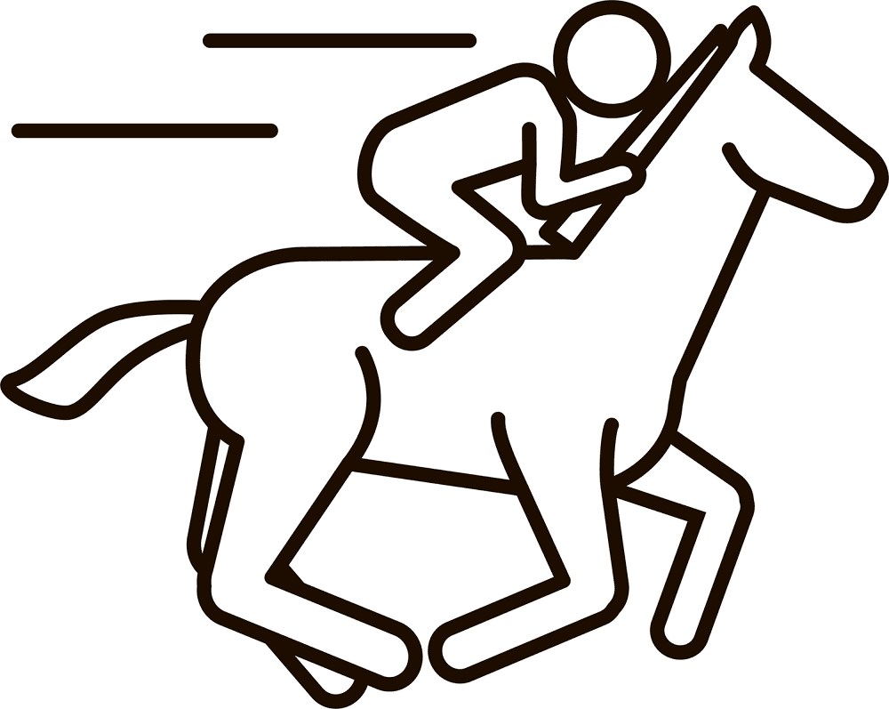 Desenho de Esportes Equestres para colorir e imprimir: número 43