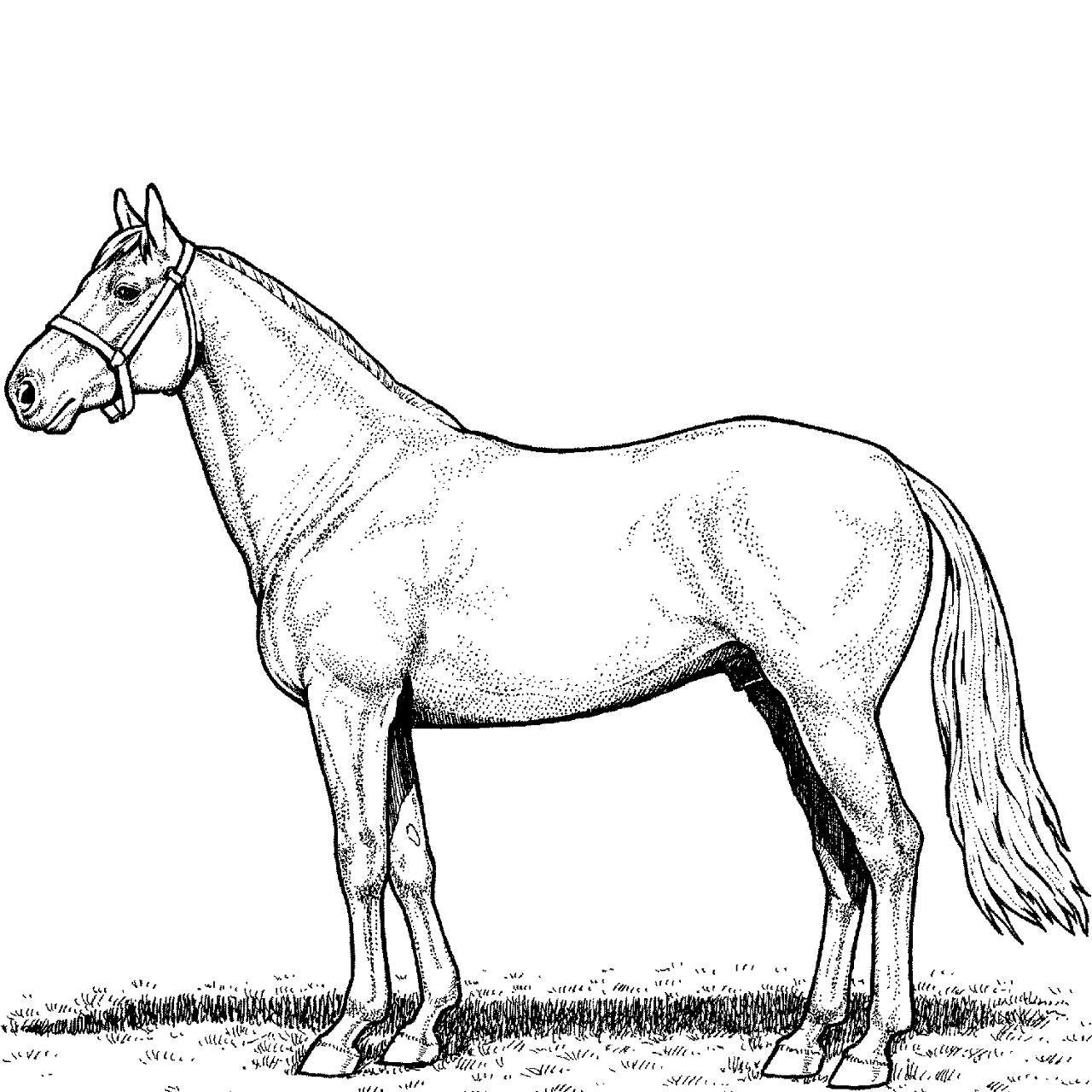Desenho de Esportes Equestres para colorir e imprimir: número 44