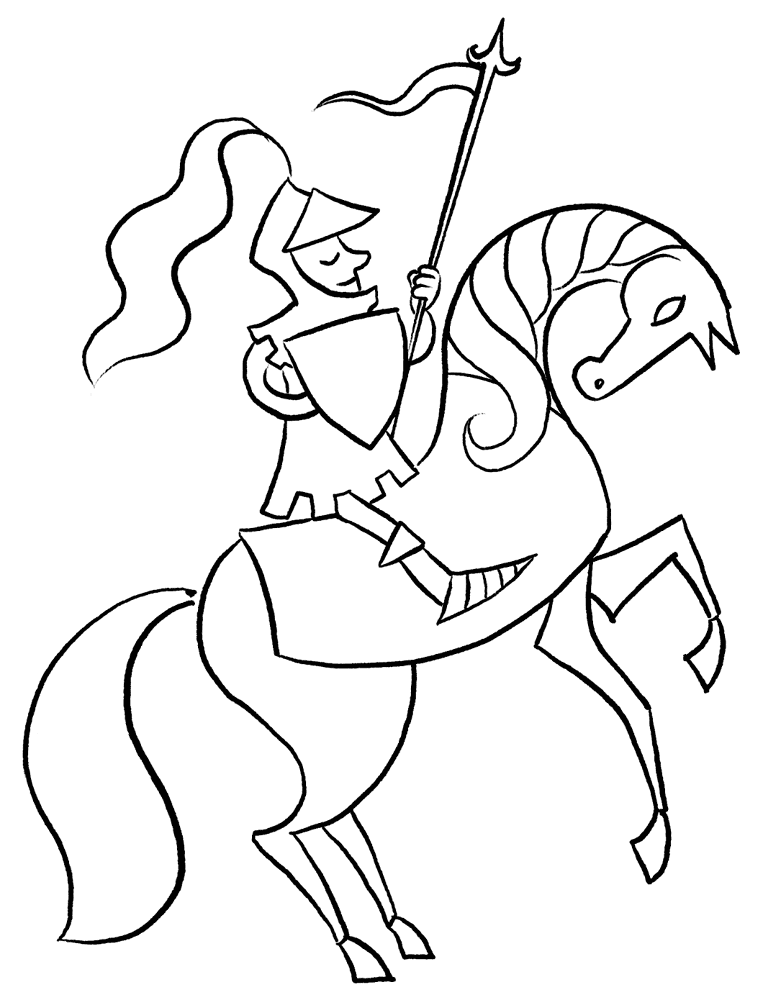 Desenho de Esportes Equestres para colorir e imprimir: número 48