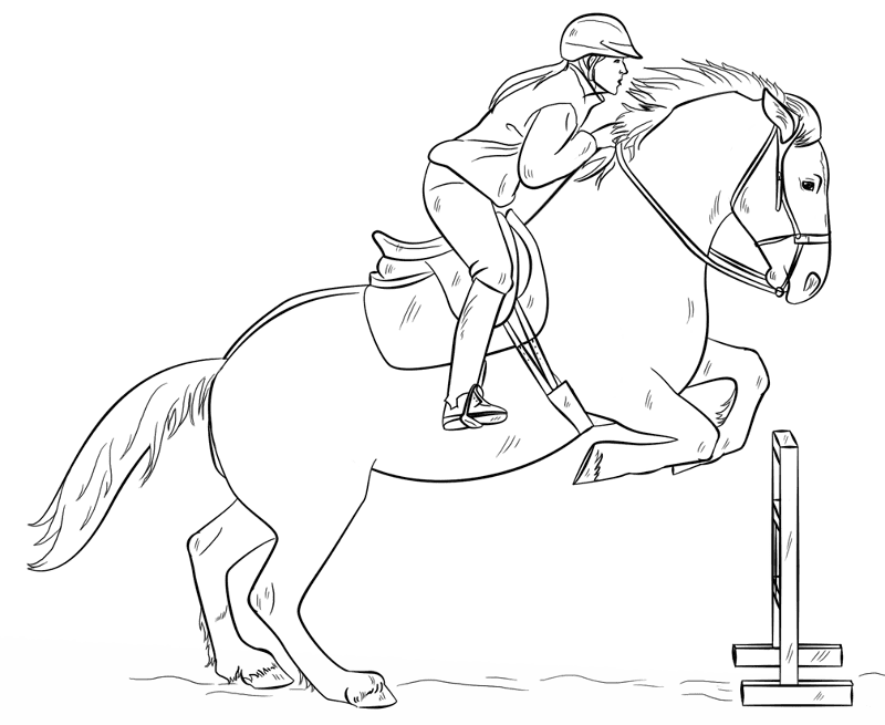 Desenho de Esportes Equestres para colorir