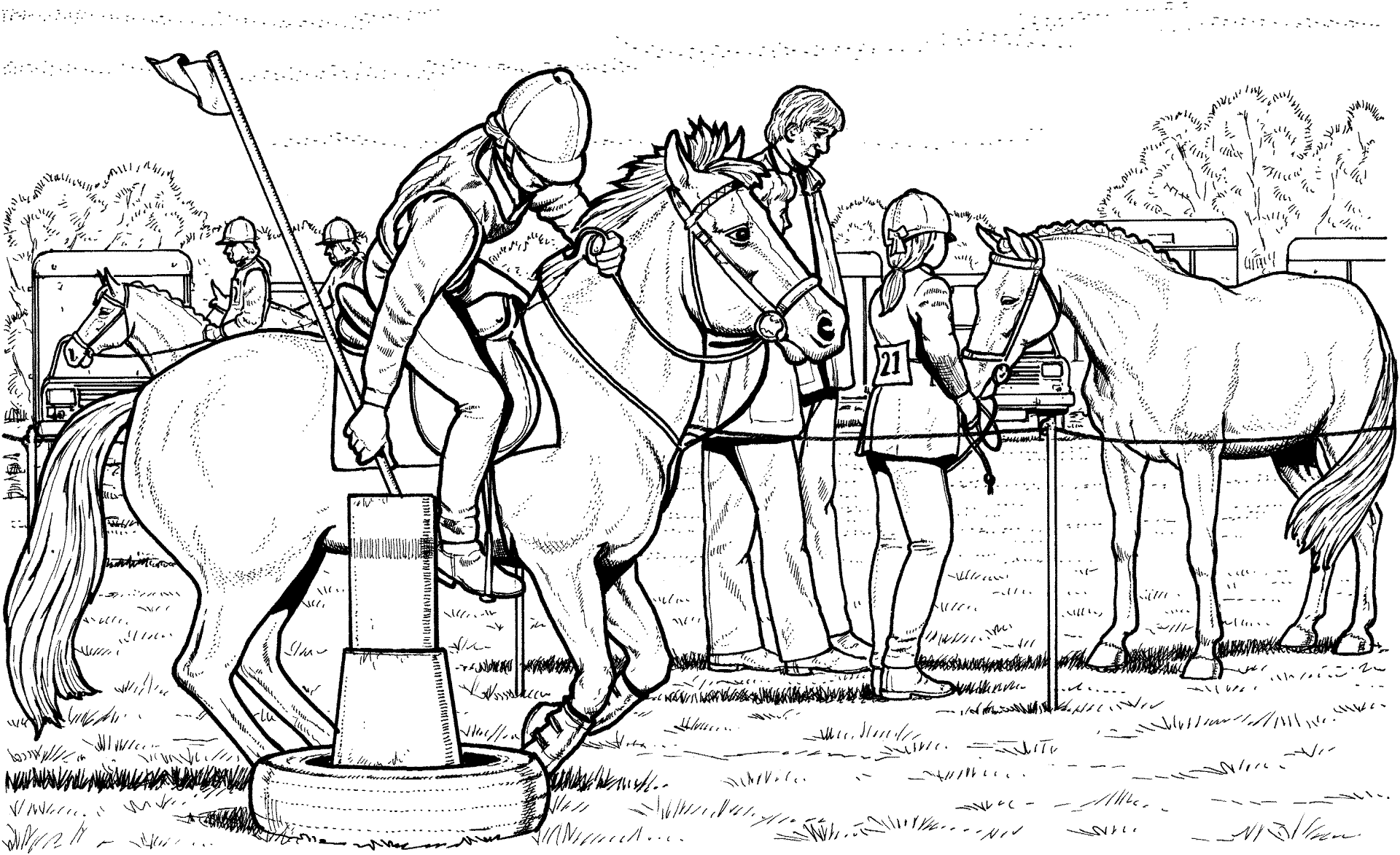 Desenho de Esportes Equestres para colorir