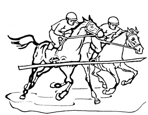 Desenho de Esportes Equestres para colorir