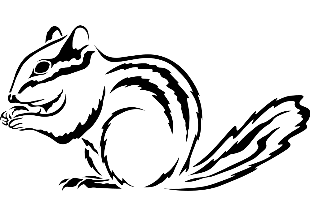 Desenho de Esquilos para colorir e imprimir: número 9