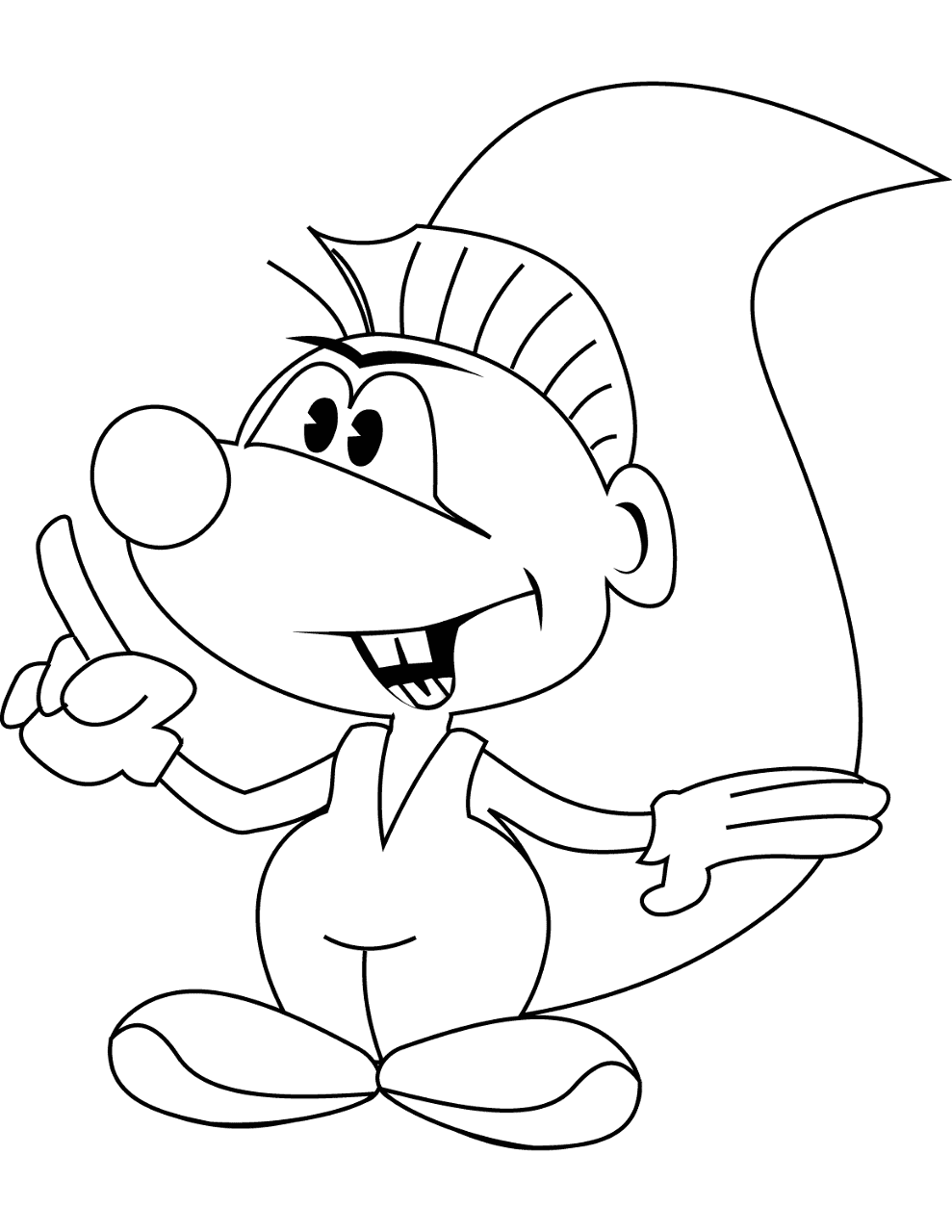 Desenho de Esquilos para colorir e imprimir: número 17