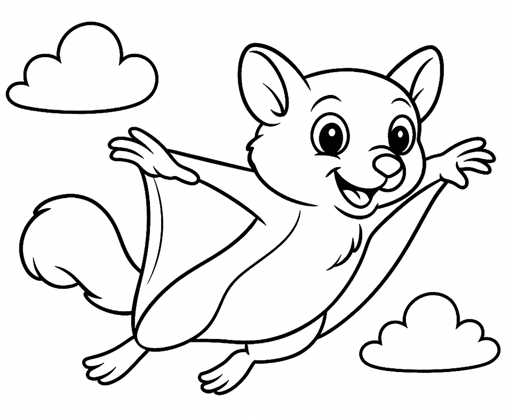 Desenho de Esquilos para colorir e imprimir: número 22