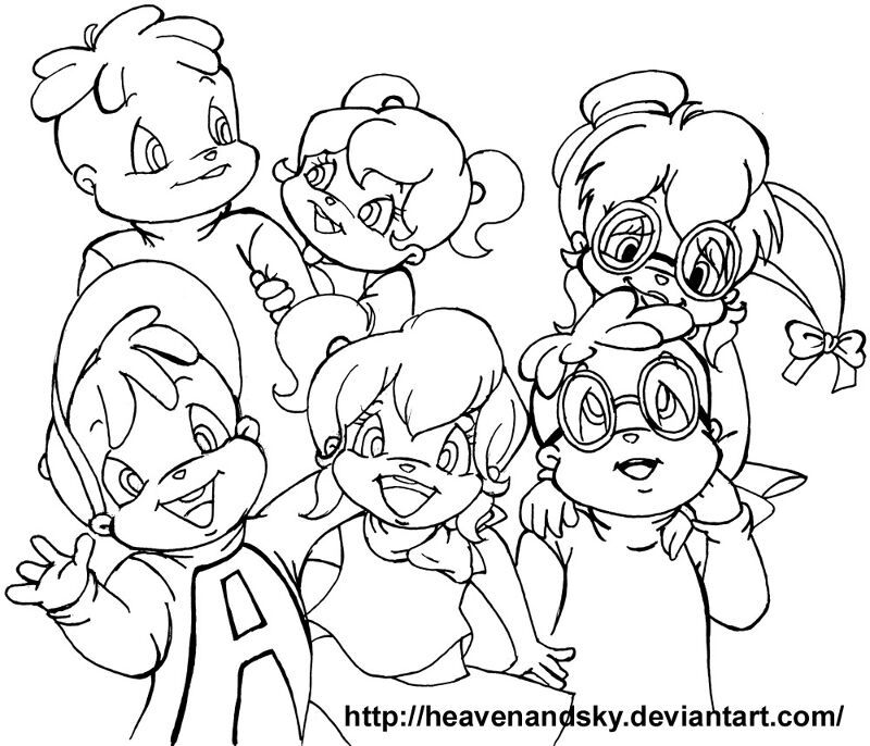Desenho de Esquilos para colorir e imprimir: número 33