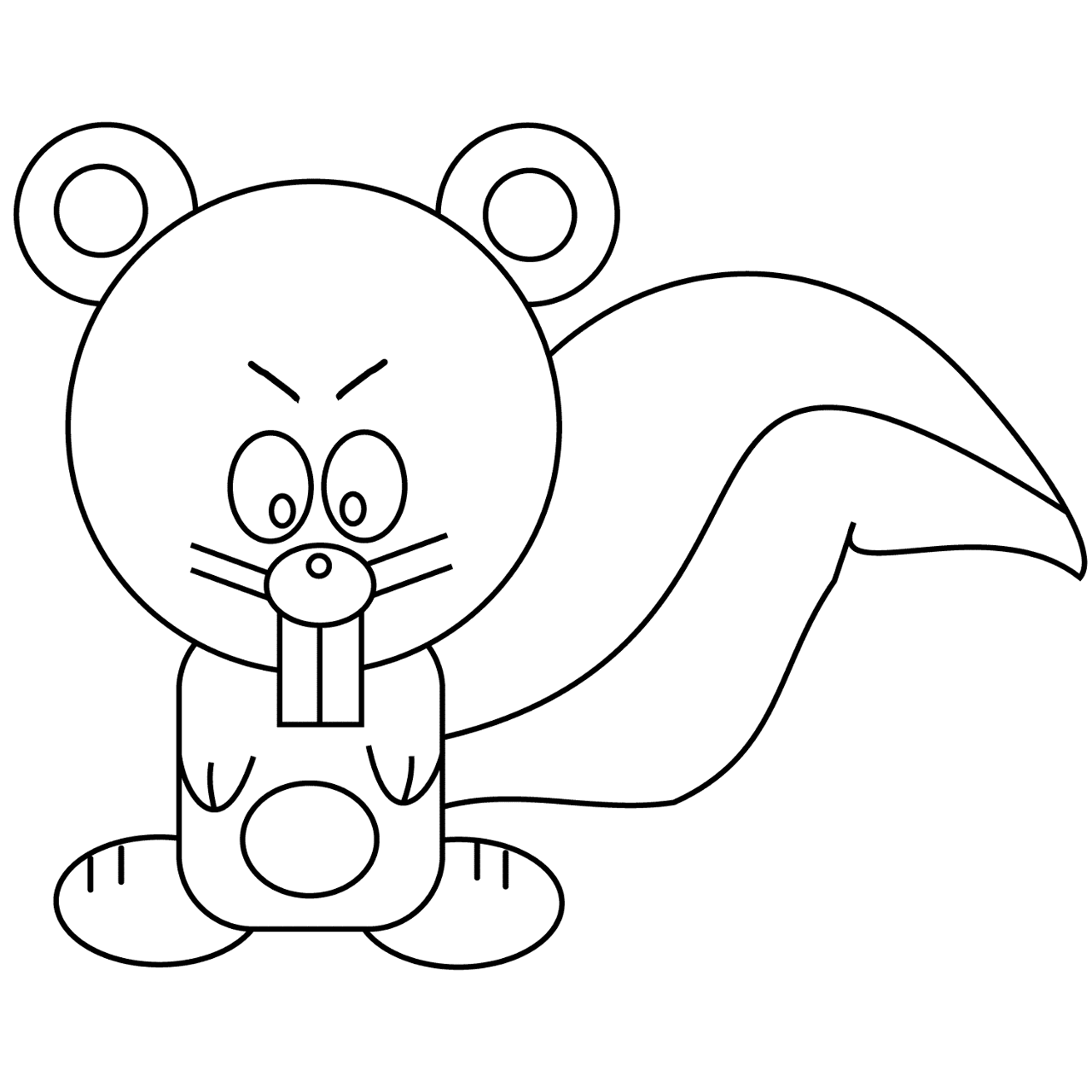 Desenho de Esquilos para colorir e imprimir: número 40