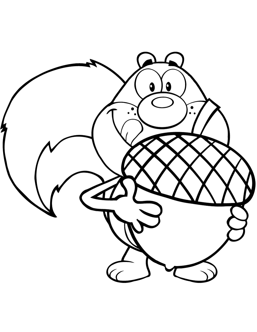 Desenho de Esquilos para colorir e imprimir: número 41
