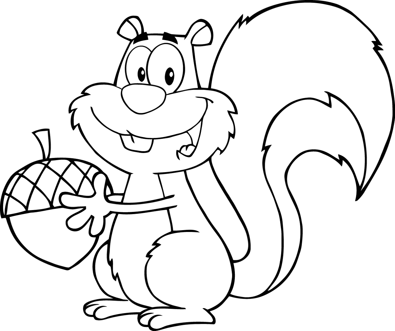 Desenho de Esquilos para colorir e imprimir: número 42