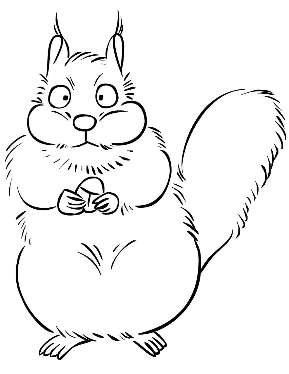 Desenho de Esquilos para colorir e imprimir: número 44