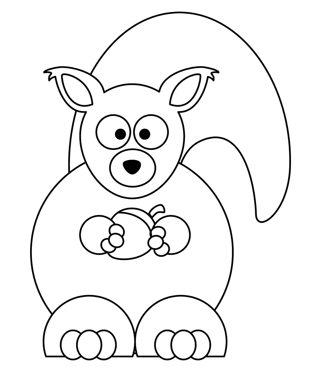 Desenho de Esquilos para colorir e imprimir: número 45