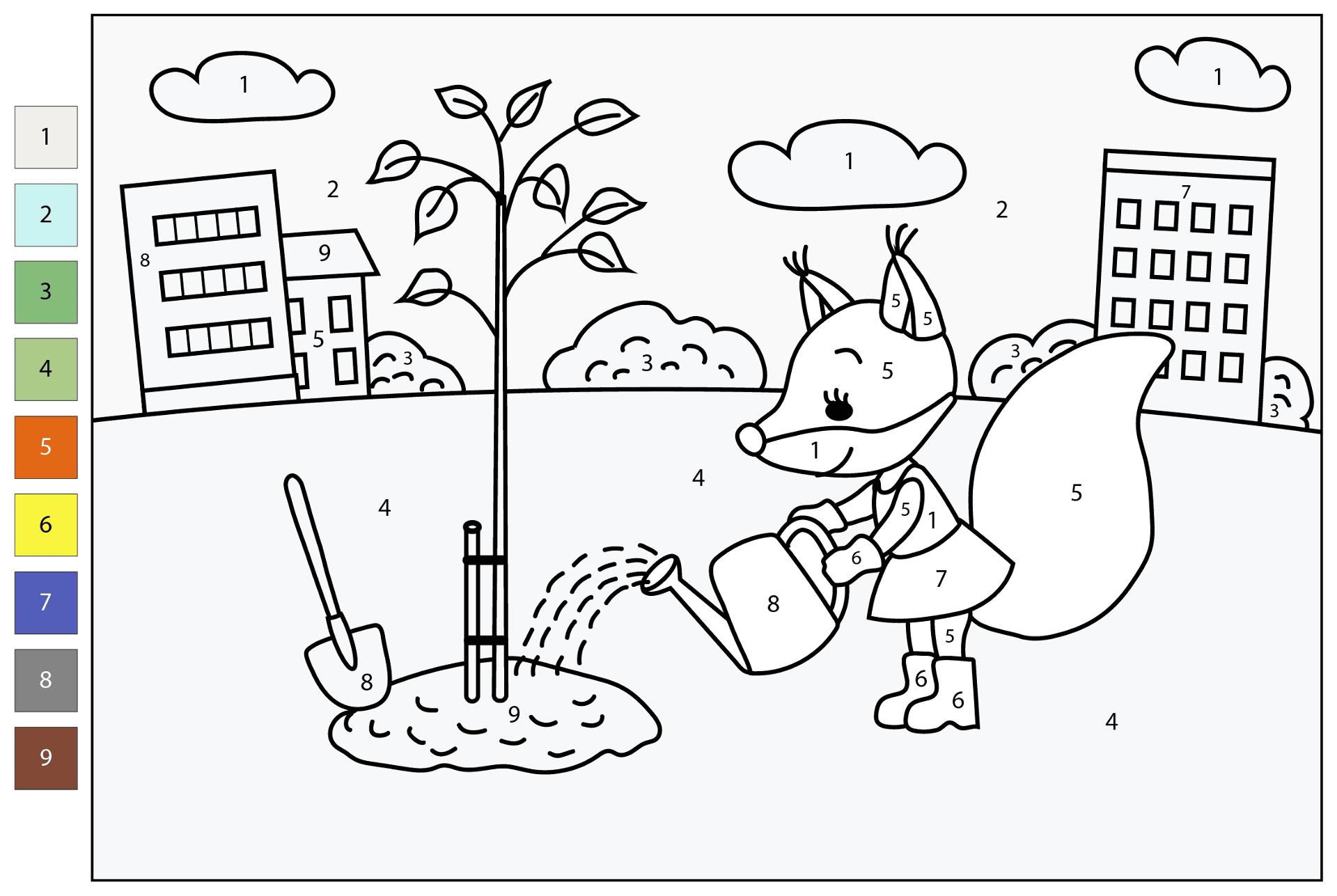Desenho de Esquilos para colorir