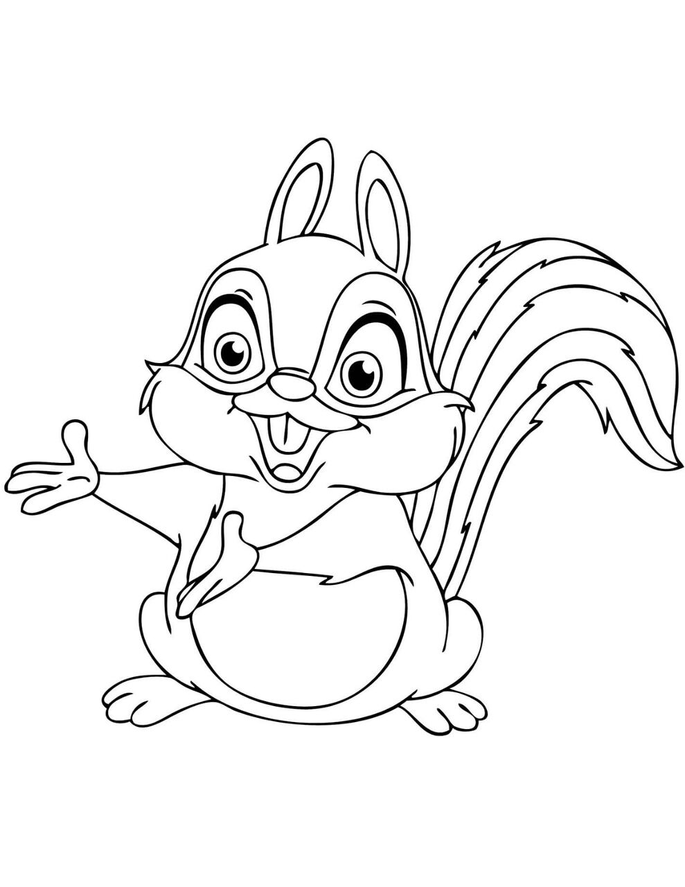 Desenho de Esquilos para colorir