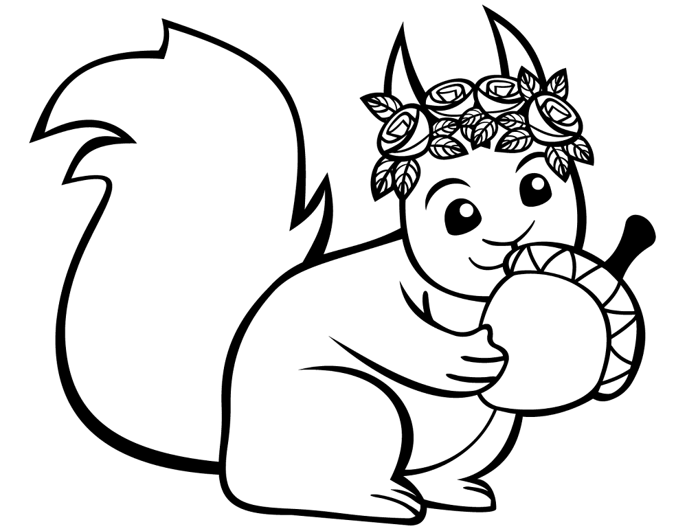 Desenho de Esquilos para colorir
