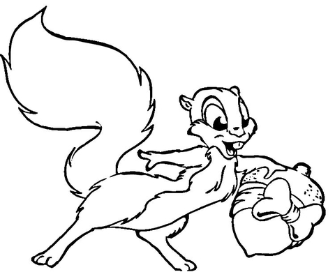Desenho de Esquilos para colorir
