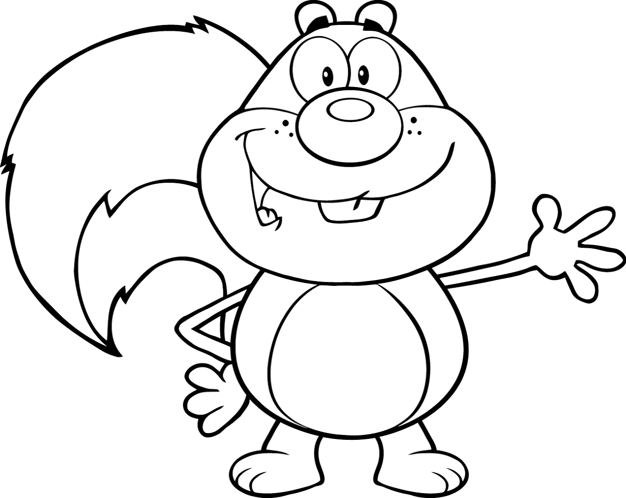 Desenho de Esquilos para colorir