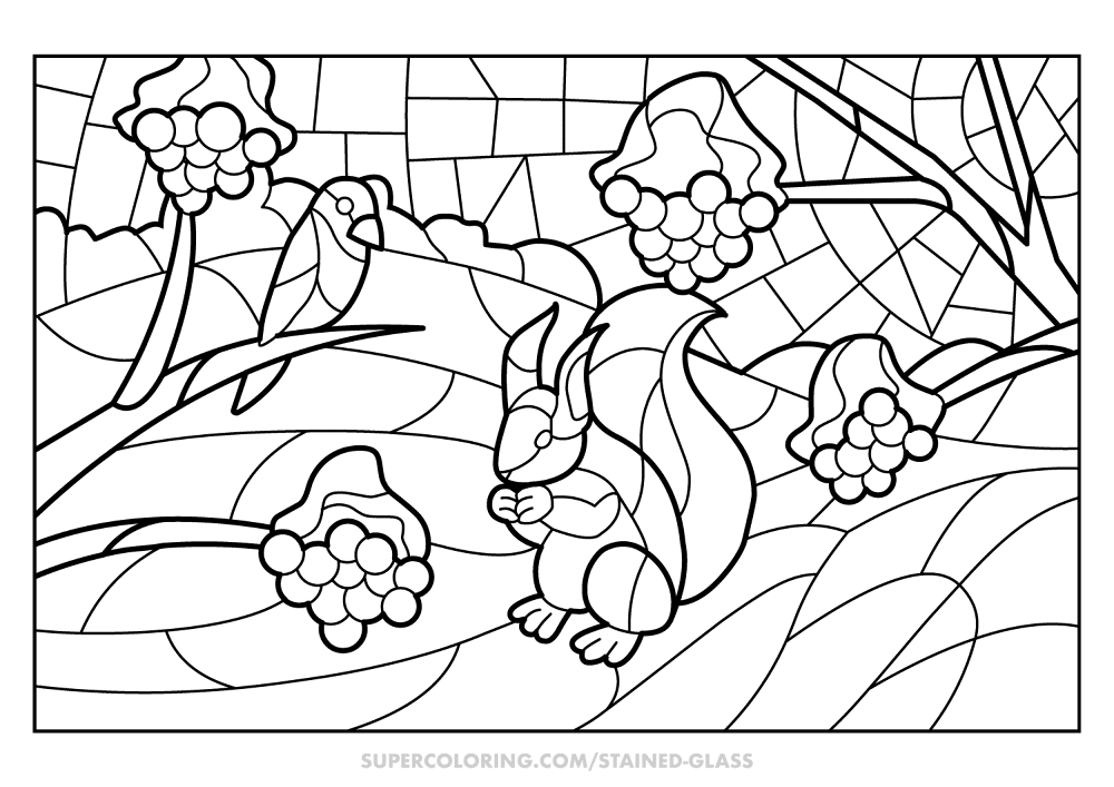 Desenho de Esquilos para colorir