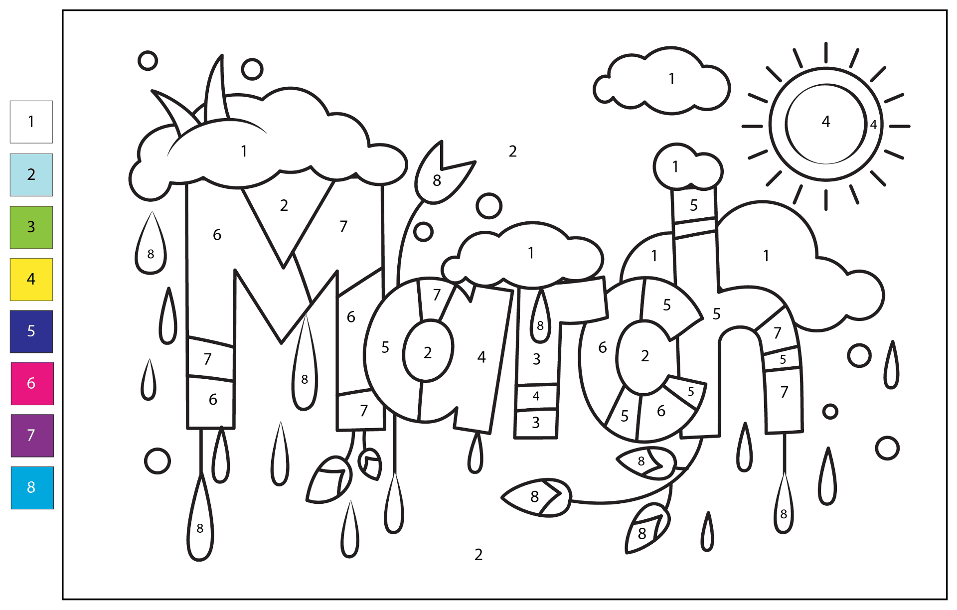 Desenho de Estações para colorir e imprimir: número 28