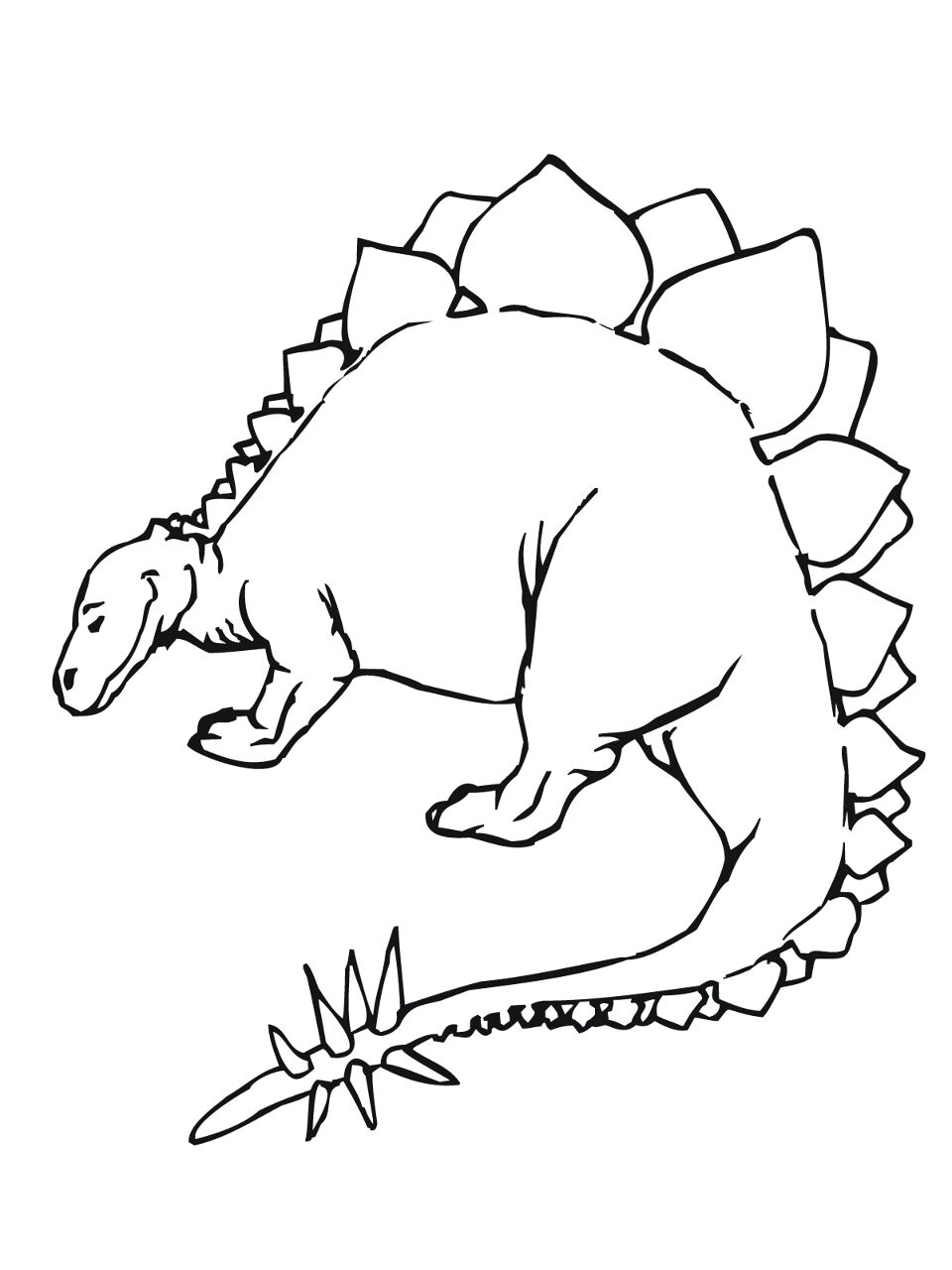 Desenho de Estegossauro para colorir e imprimir: número 23
