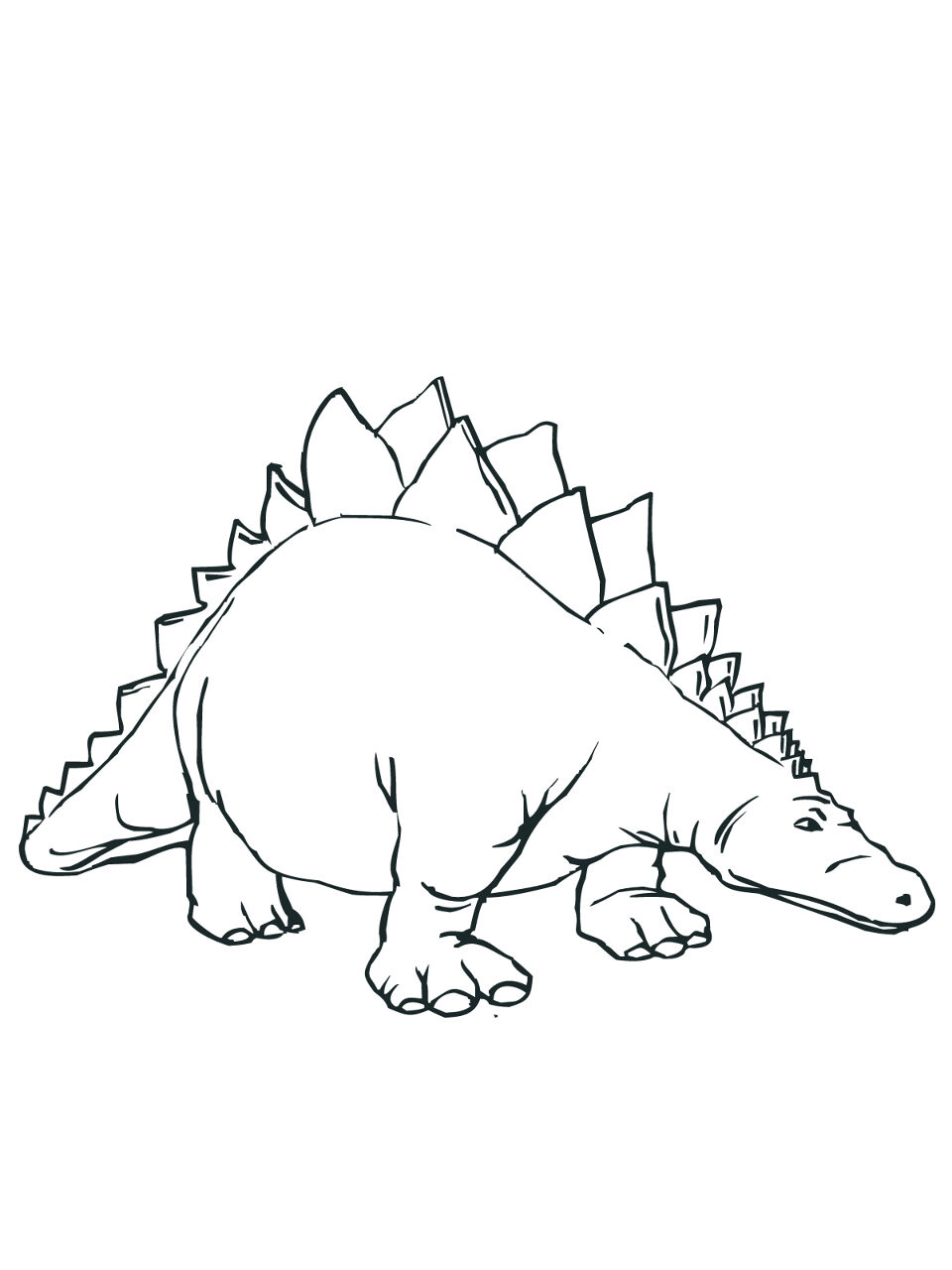 Desenho de Estegossauro para colorir e imprimir: número 26