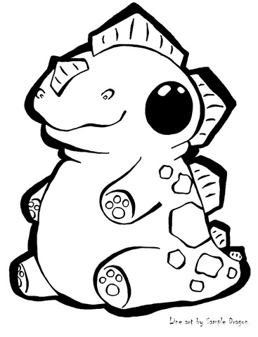 Desenho de Estegossauro para colorir e imprimir: número 31