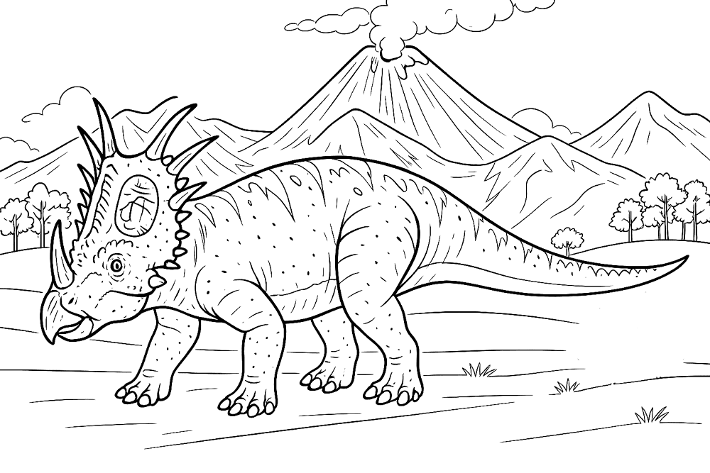 Desenho de Estiracossauro para colorir