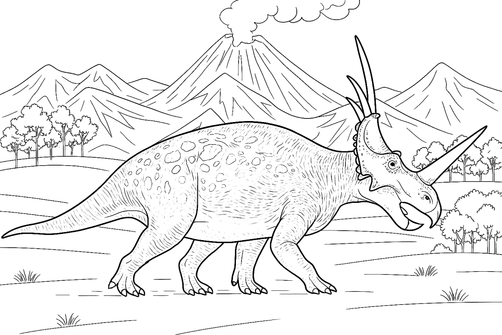 Desenho de Estiracossauro para colorir